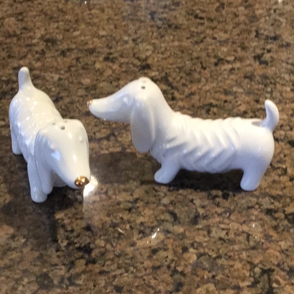 Anthropology Dachshund Salt and Pepper shaker set